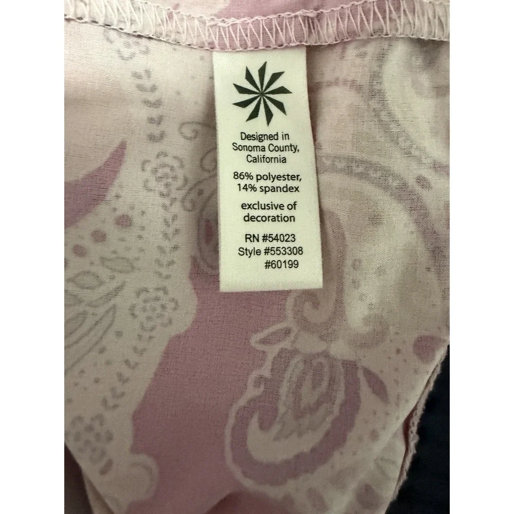 Athleta Pack Everywhere‎ Halter Travel Athletic Dress Red Pink Paisley Size 10